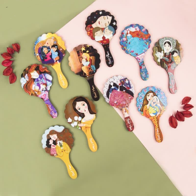 آینه دسته دار روز مادر طرح دار