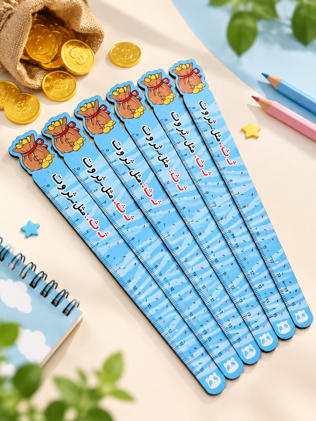 گیفت خطکش چوبی حرف ث مثل ثروت