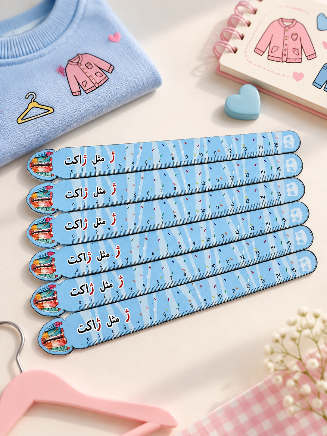 گیفت خطکش چوبی حرف ژ مثل ژاکت